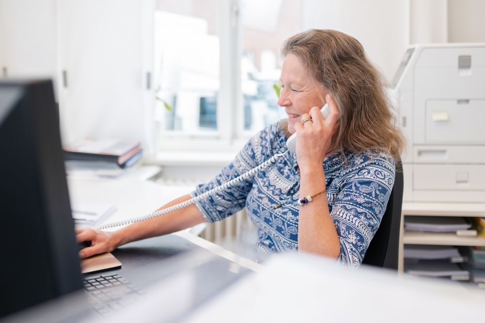 Sekretariat am Telefon